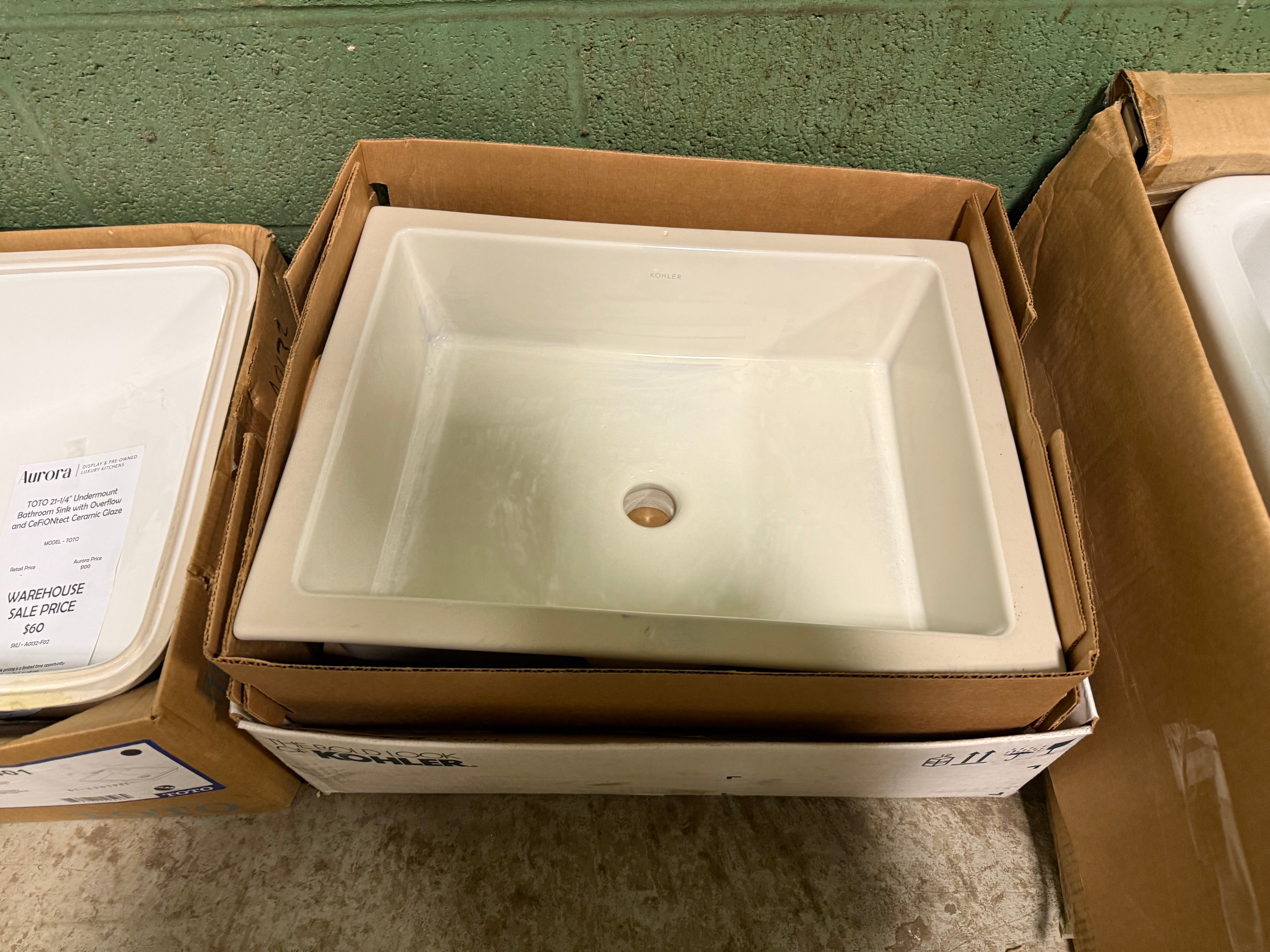 Kohler Verticyl 19 3/4" Biscuit Rectangular Undermount Bathroom Sink