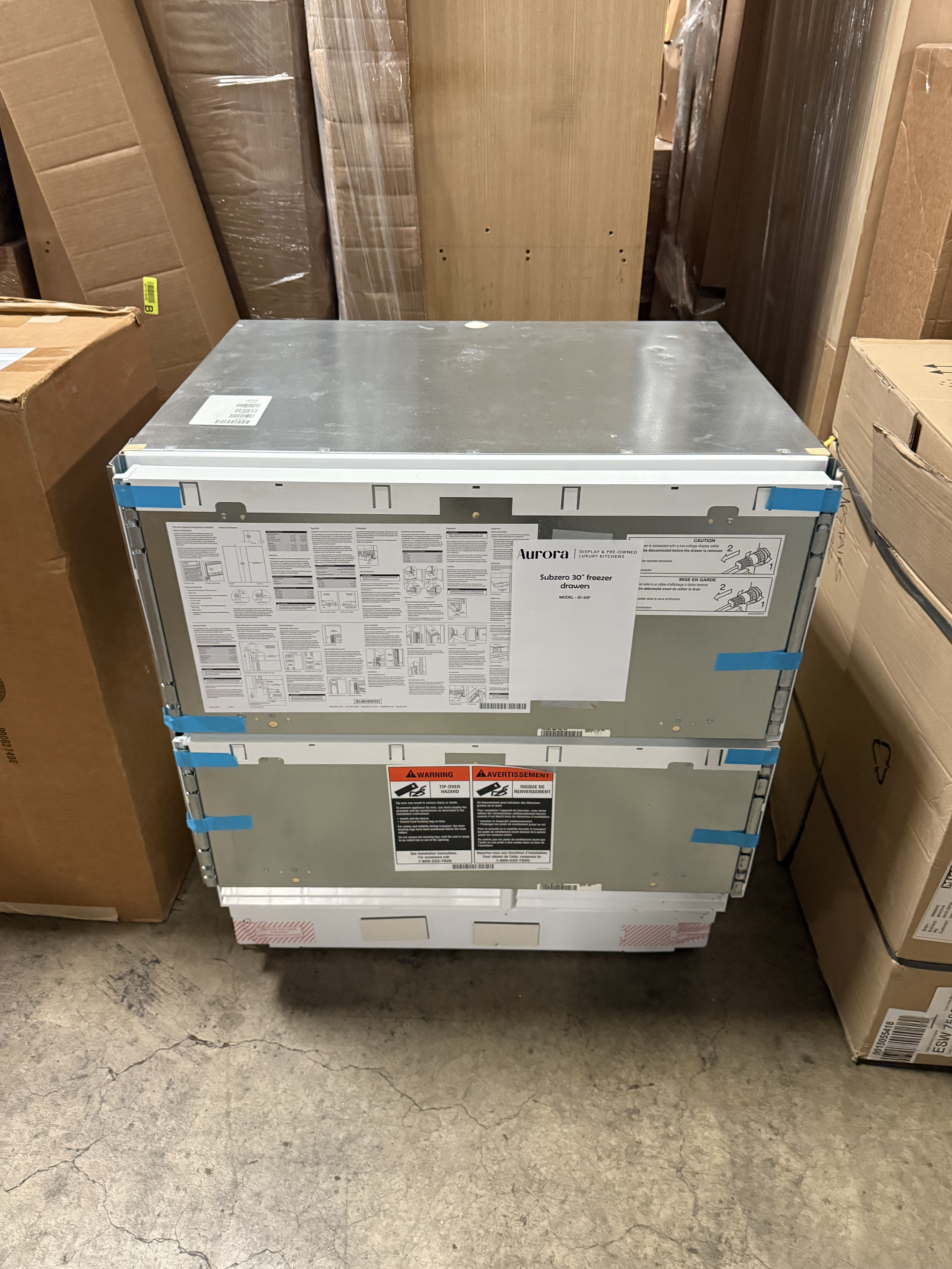 Sub-Zero ID-30F 30" Panel Ready Freezer Drawers