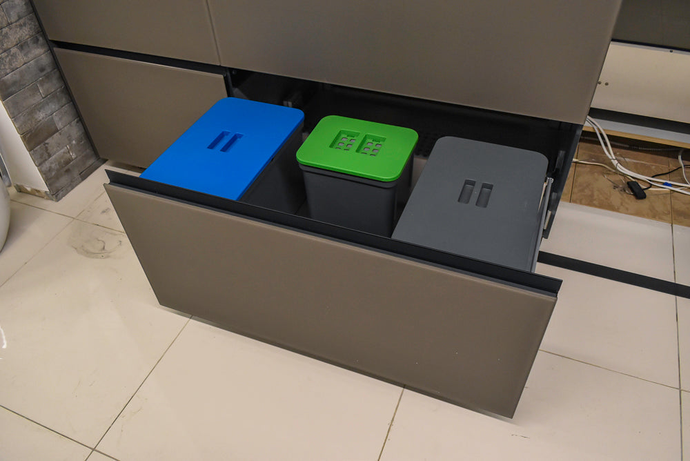 Valcucine Modern Minimalist Brown Toned Kitchen with Glass Countertops