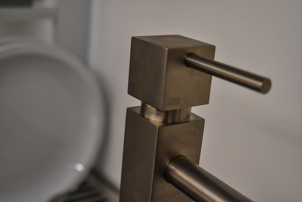 Valcucine Modern Minimalist Brown Toned Kitchen with Glass Countertops