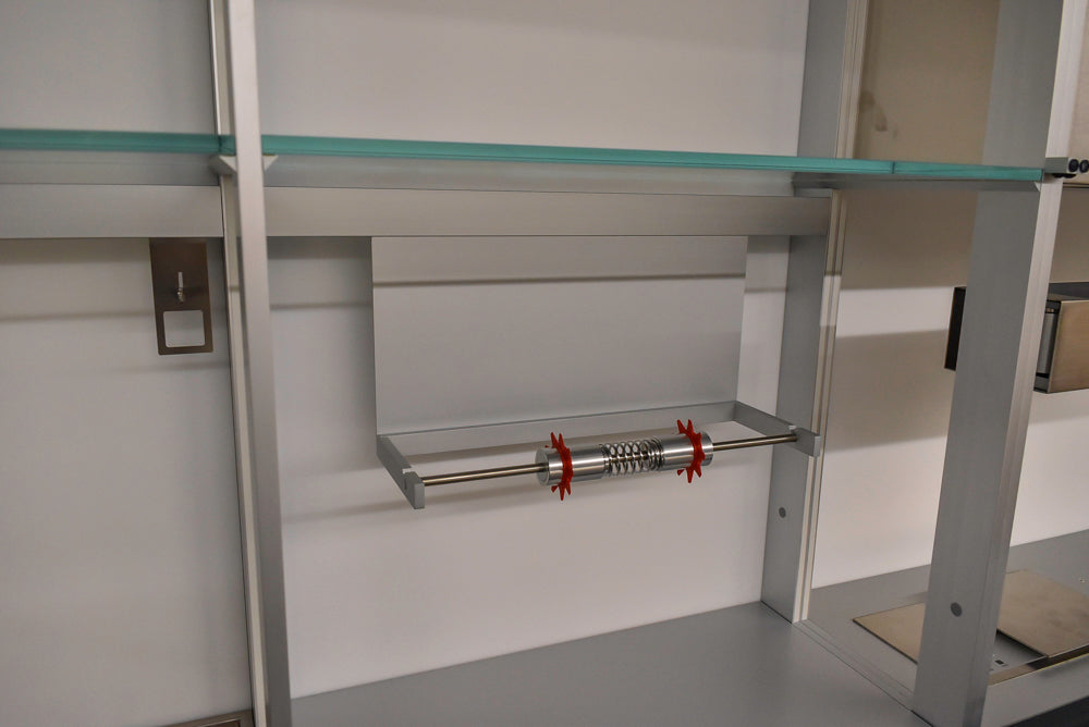 Valcucine Modern Minimalist Brown Toned Kitchen with Glass Countertops