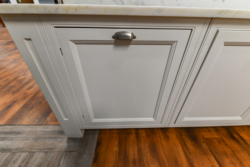 Downsview Traditional White Kitchen with White Marble Countertops