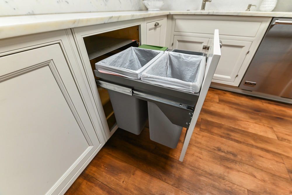 Downsview Traditional White Kitchen with White Marble Countertops