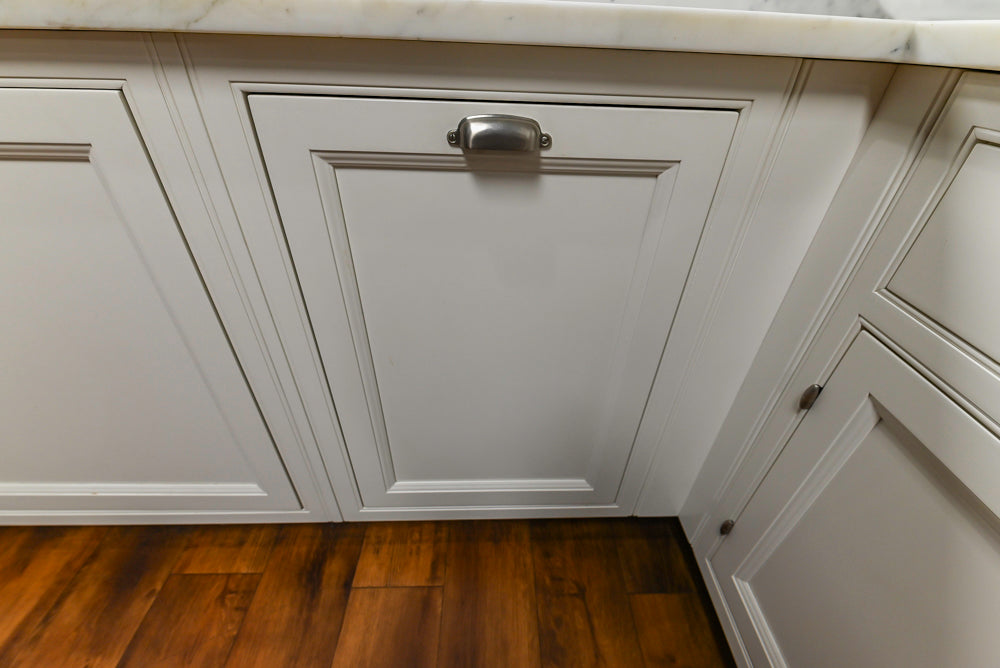 Downsview Traditional White Kitchen with White Marble Countertops