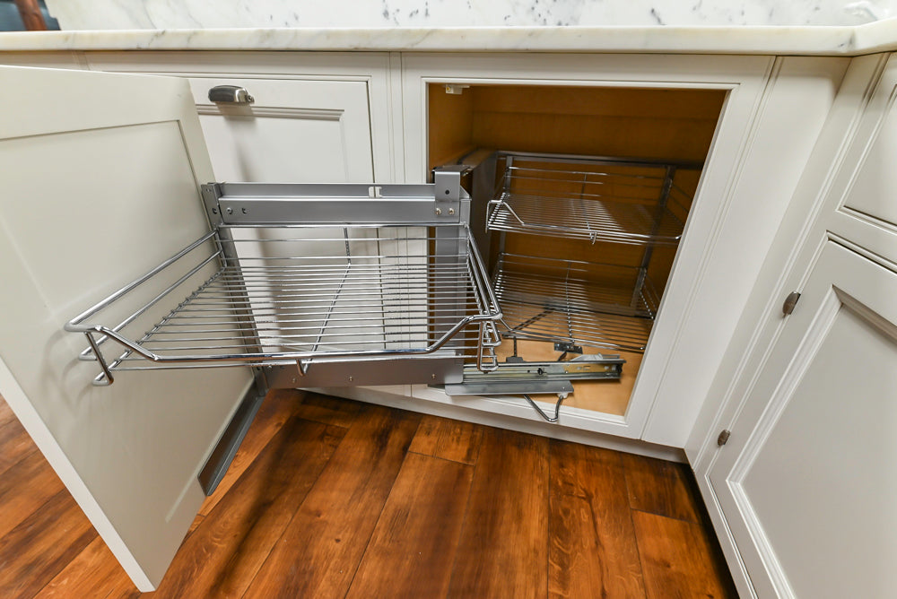Downsview Traditional White Kitchen with White Marble Countertops