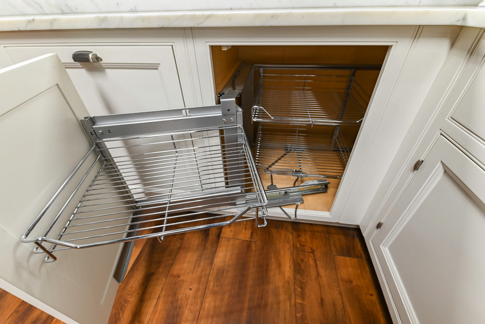 Downsview Traditional White Kitchen with White Marble Countertops