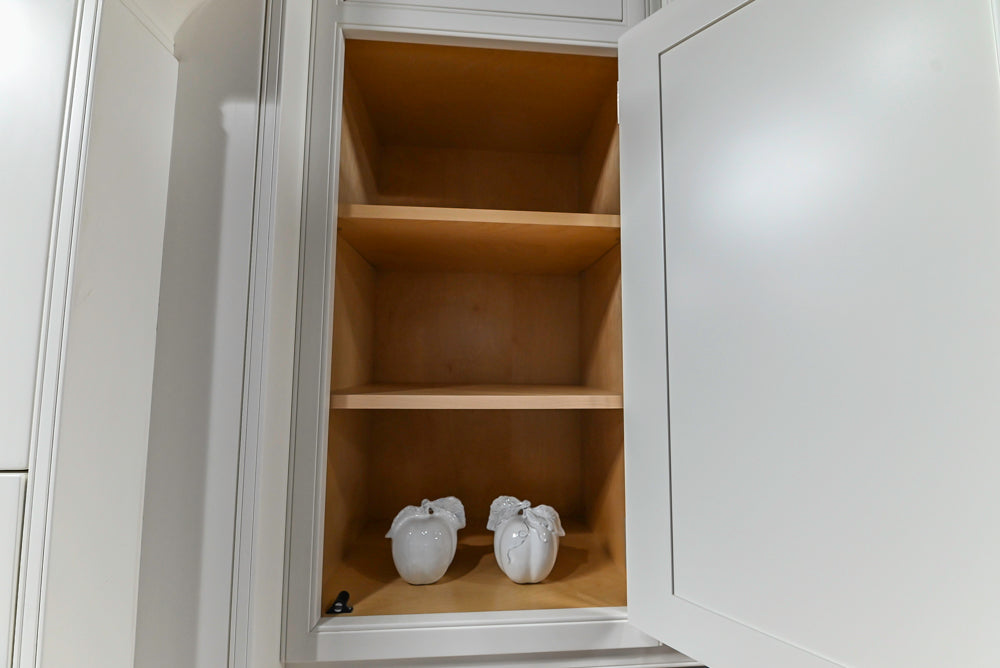 Downsview Traditional White Kitchen with White Marble Countertops