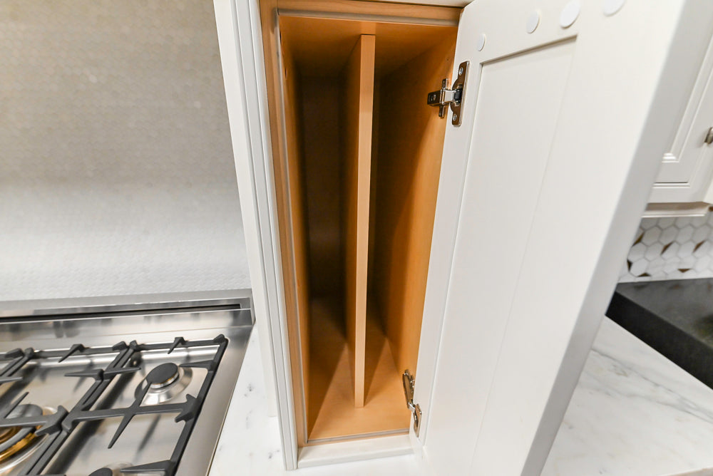 Downsview Traditional White Kitchen with White Marble Countertops