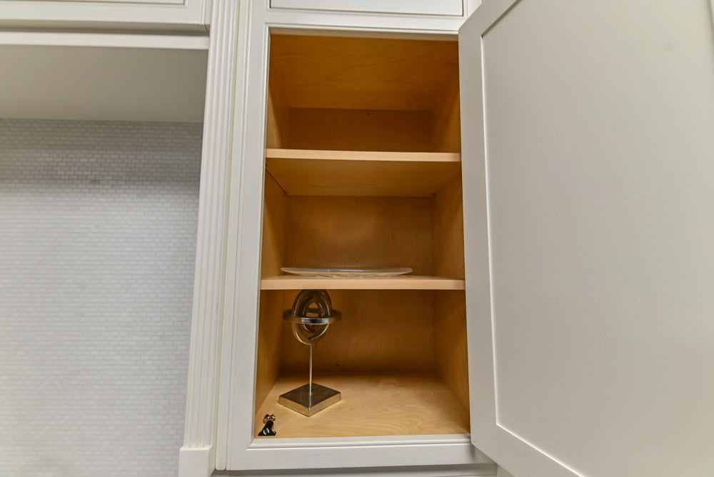 Downsview Traditional White Kitchen with White Marble Countertops