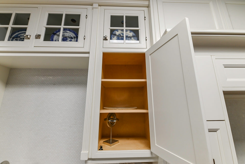 Downsview Traditional White Kitchen with White Marble Countertops