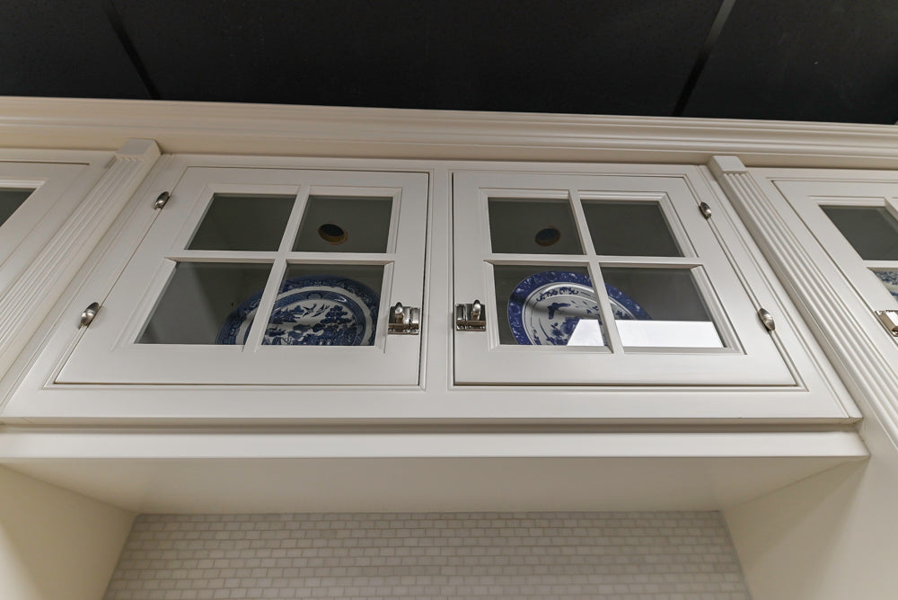 Downsview Traditional White Kitchen with White Marble Countertops
