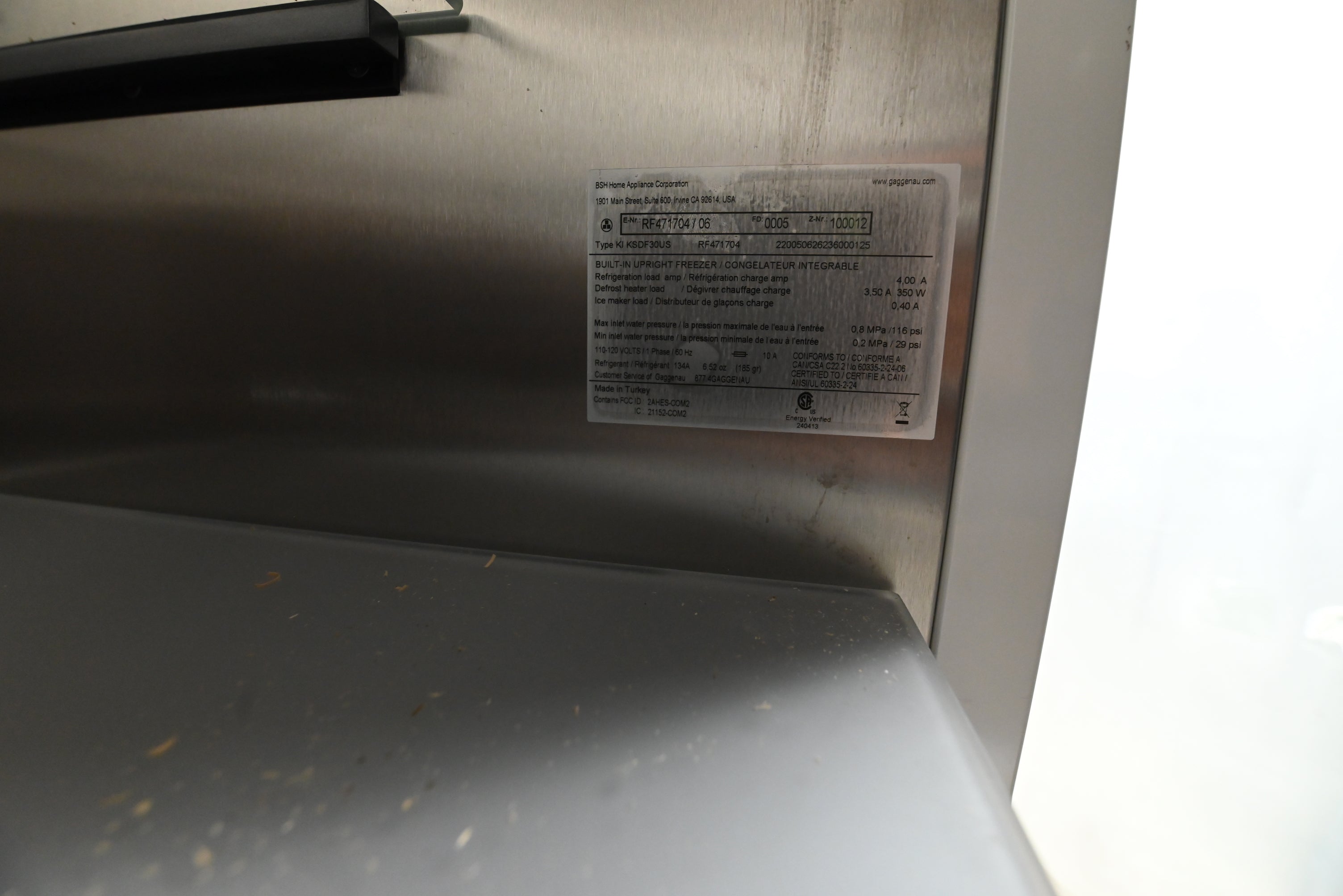 Gaggenau RF471704 30" Panel Ready Freezer Column