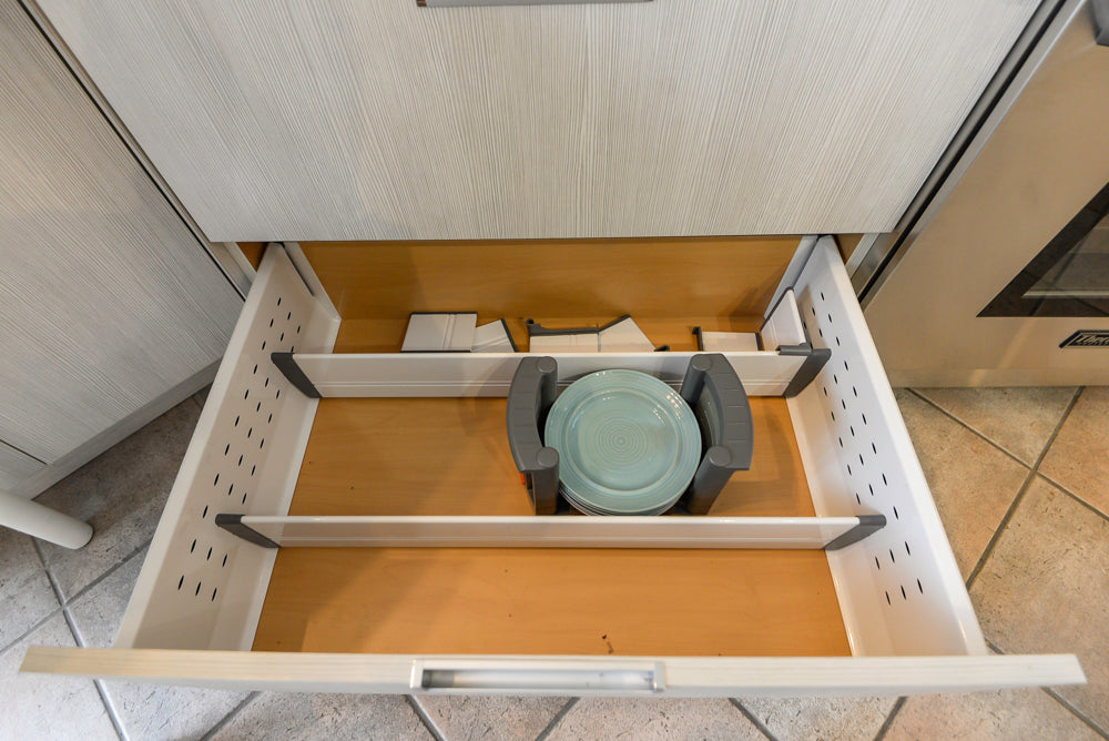 Brookhaven Modern White Kitchenette with Stainless Steel Countertops