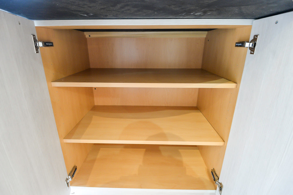 Brookhaven Modern White Kitchenette with Stainless Steel Countertops