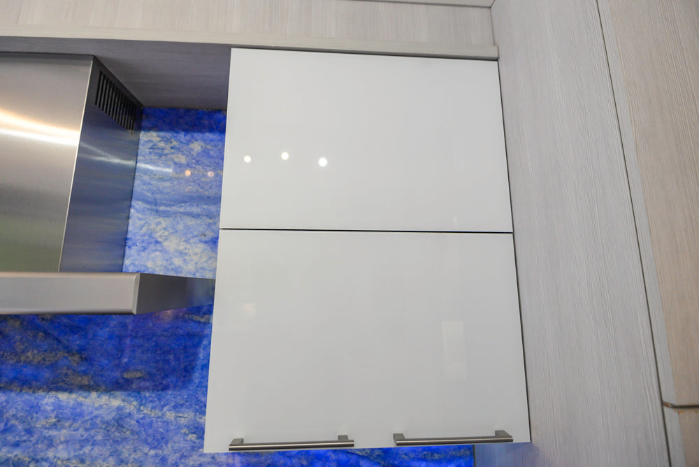 Brookhaven Modern White Kitchenette with Stainless Steel Countertops