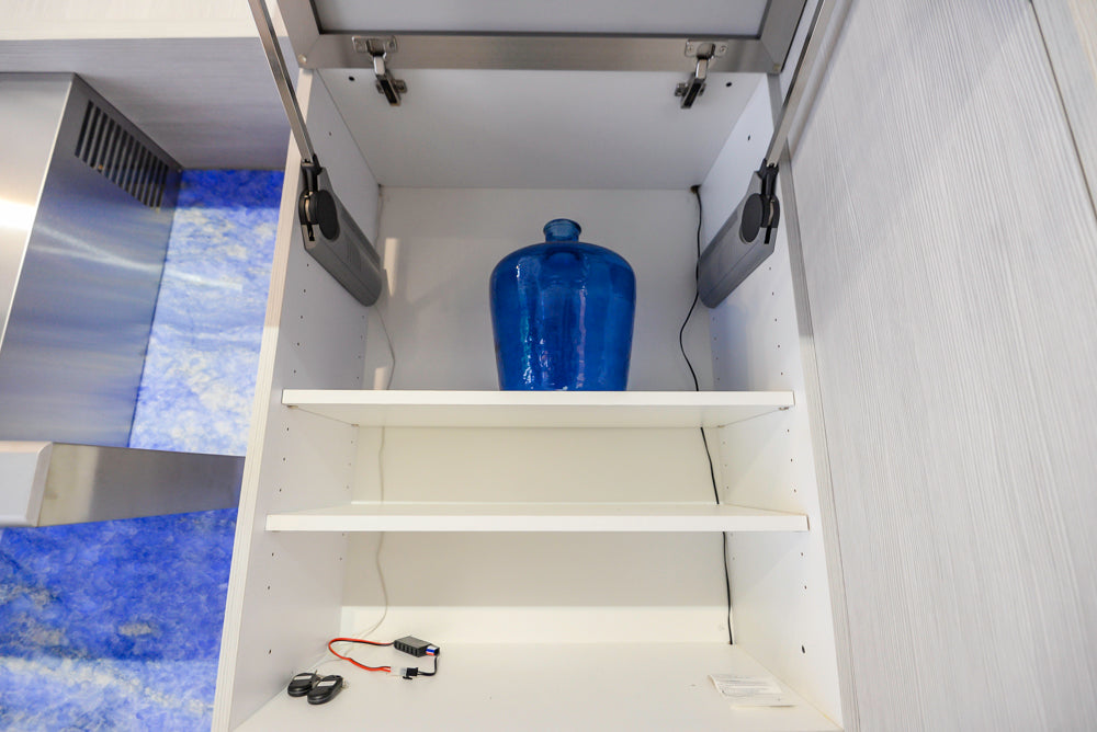 Brookhaven Modern White Kitchenette with Stainless Steel Countertops