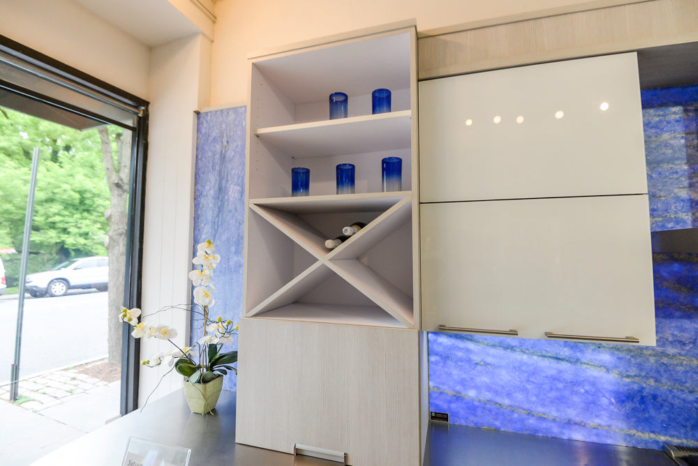 Brookhaven Modern White Kitchenette with Stainless Steel Countertops