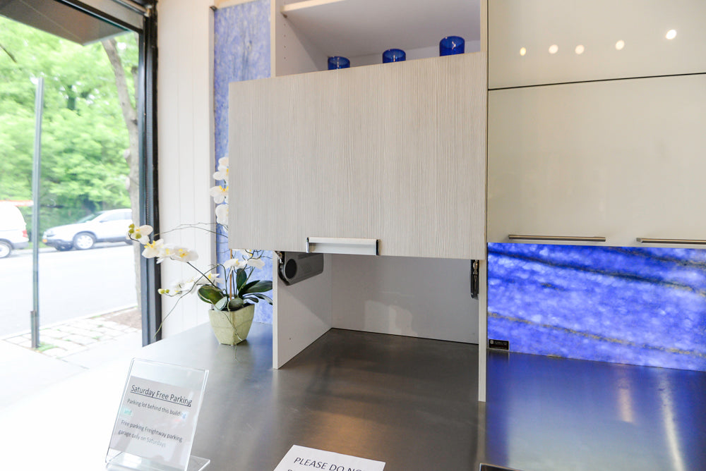 Brookhaven Modern White Kitchenette with Stainless Steel Countertops