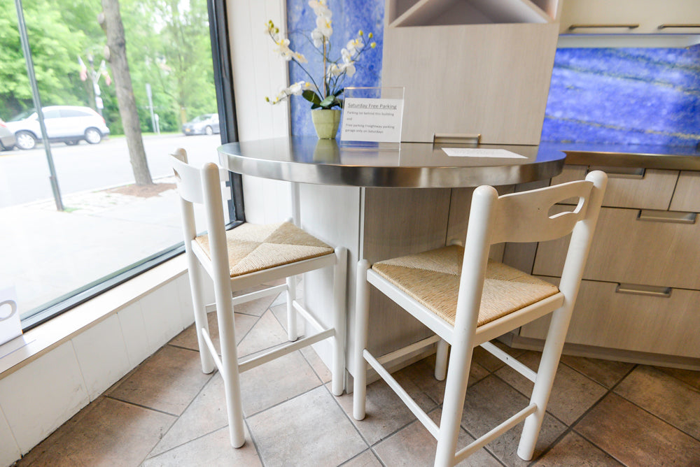 Brookhaven Modern White Kitchenette with Stainless Steel Countertops