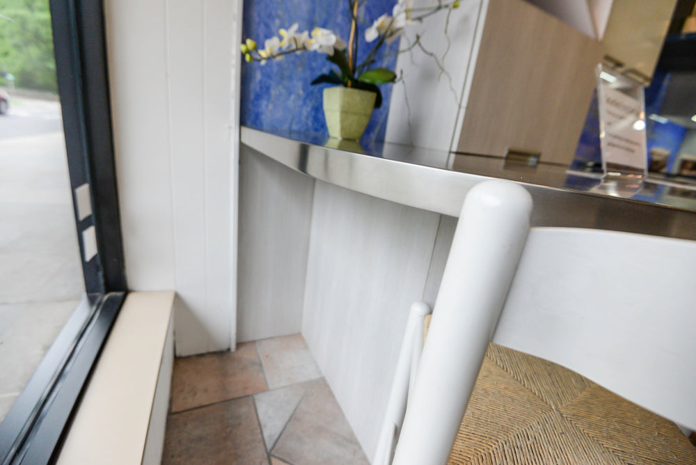 Brookhaven Modern White Kitchenette with Stainless Steel Countertops