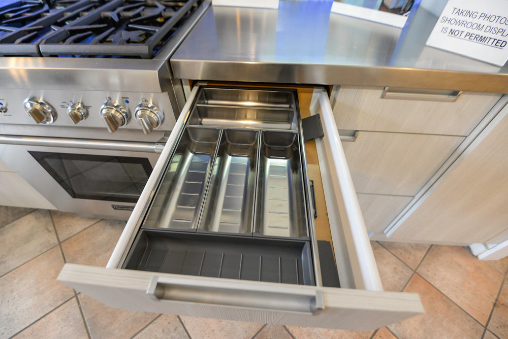 Brookhaven Modern White Kitchenette with Stainless Steel Countertops