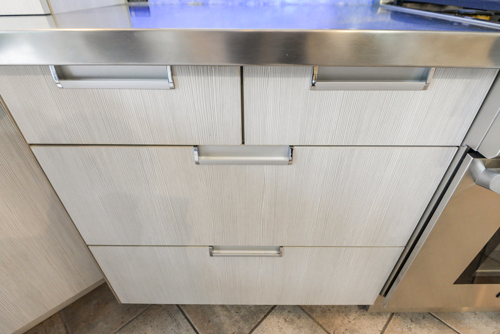 Brookhaven Modern White Kitchenette with Stainless Steel Countertops