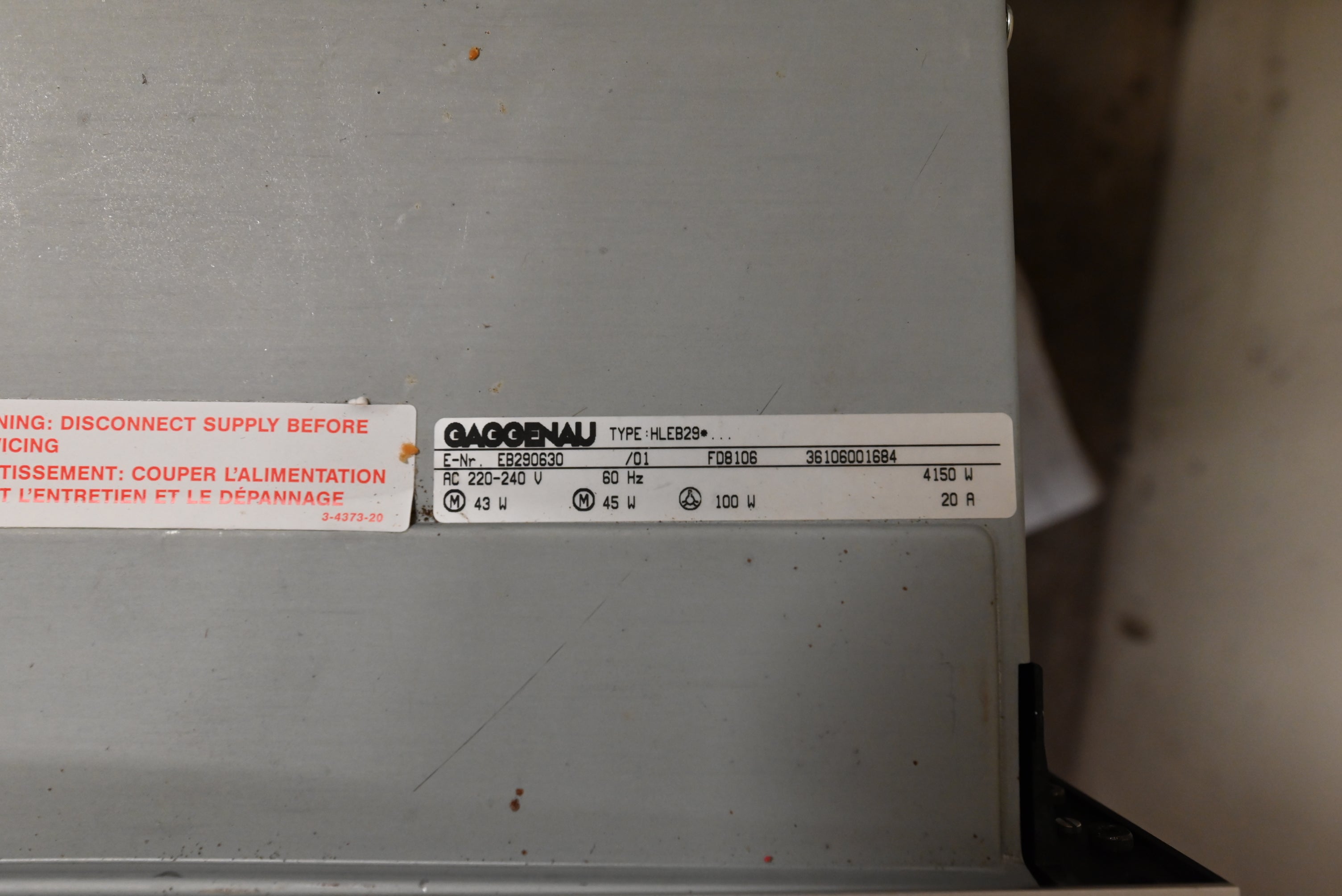 Gaggenau EB290630 27" Stainless Steel Single Wall Oven