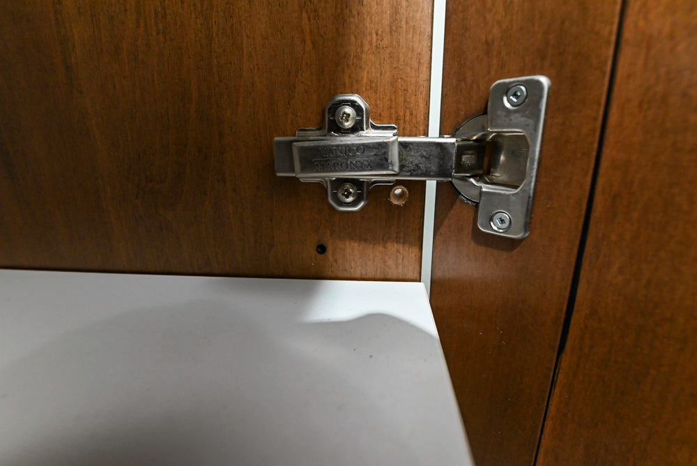 Brown Maple 64" Curved Front Vanity with Countertop, Sink and Faucet