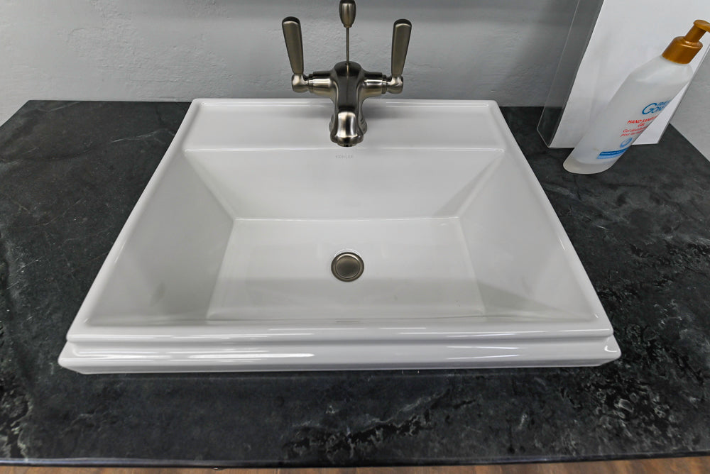 Hanssem Traditional Cherry Wood 50 1/2" Vanity with Countertop, Sink and Faucet