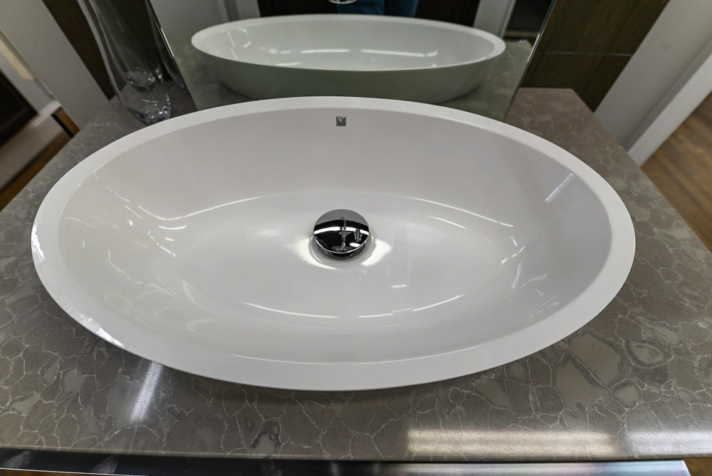 Vanico Maronyx Grey High Gloss 33 3/4" Modern Floating Vanity with Countertop, Sink and Faucet