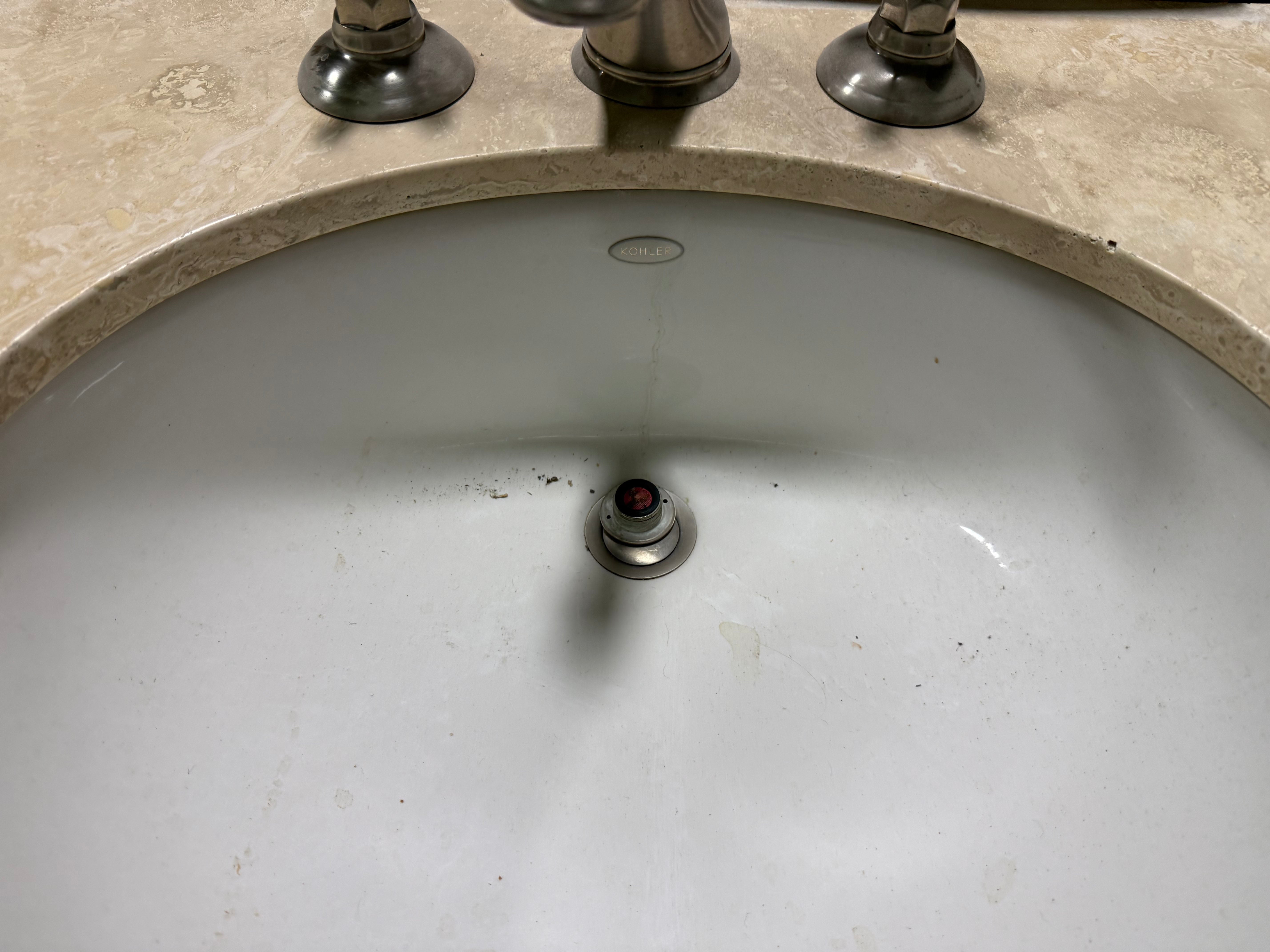 Traditional 37" Cherry Wood Single Vanity with Stone Top, Sink and Faucet