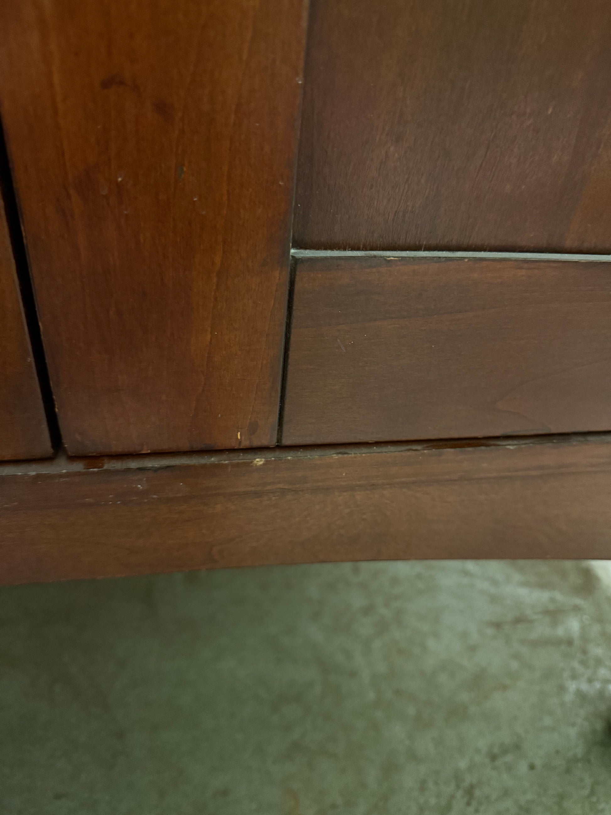 Traditional 37" Cherry Wood Single Vanity with Stone Top, Sink and Faucet