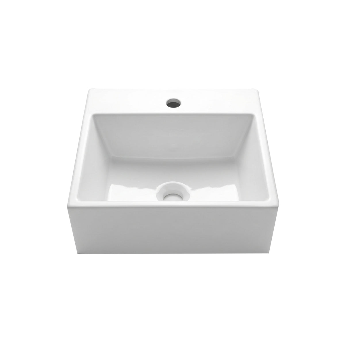 Celite 16" White Vessel Bathroom Sink