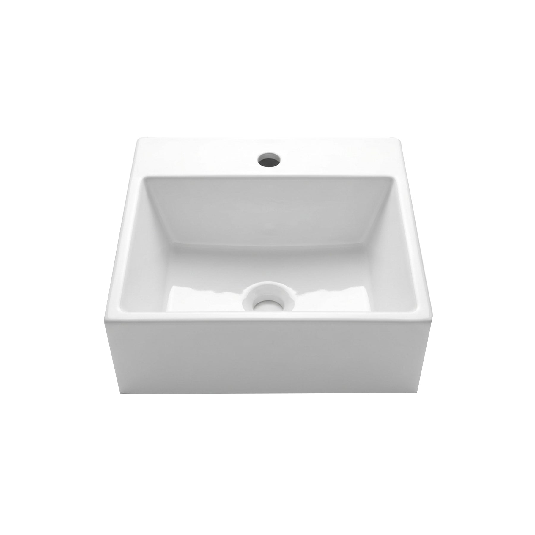 Celite 16" White Vessel Bathroom Sink