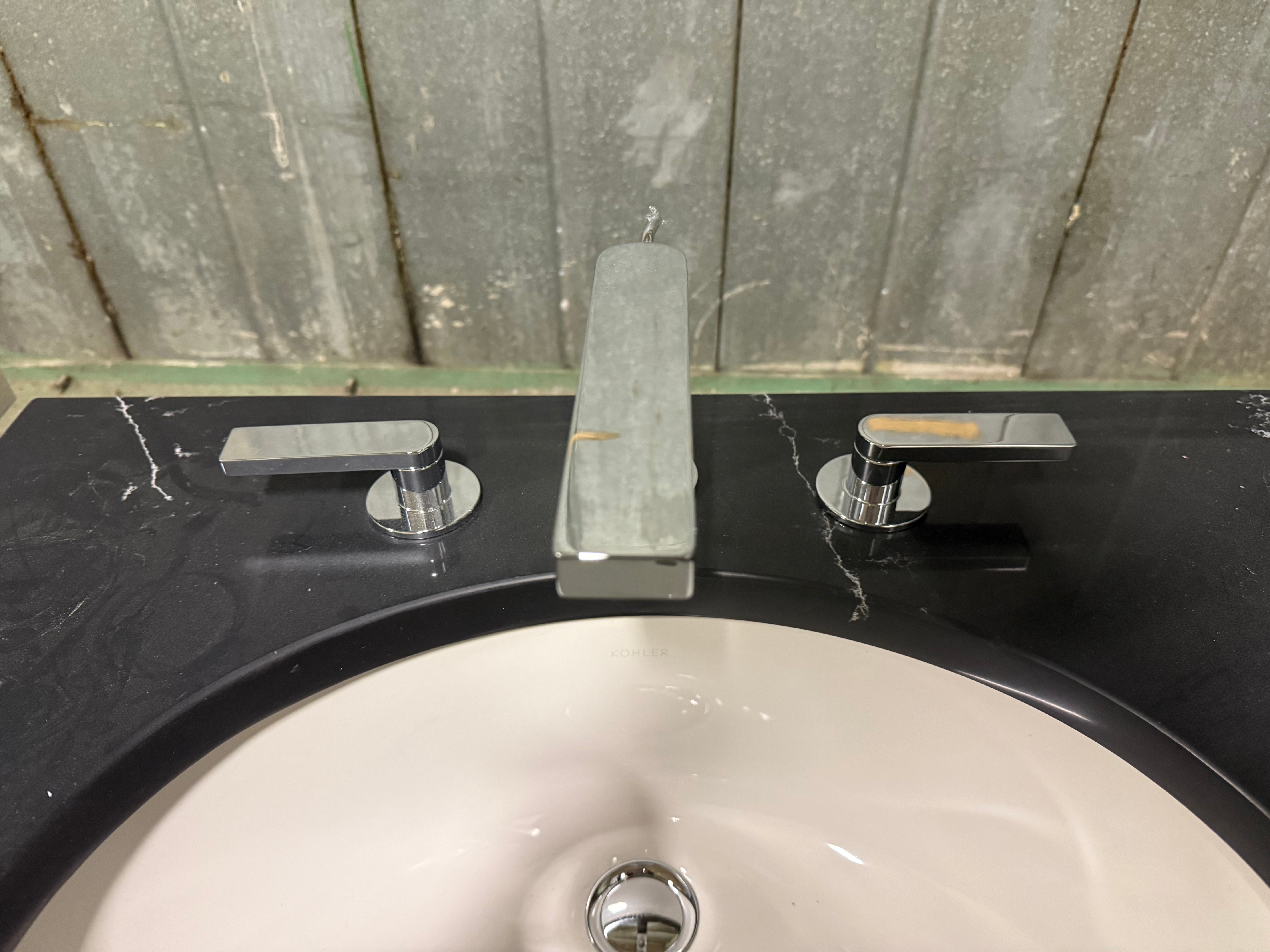 Matte Black 37" Freestanding Single Vanity with Top, Sink and Faucet