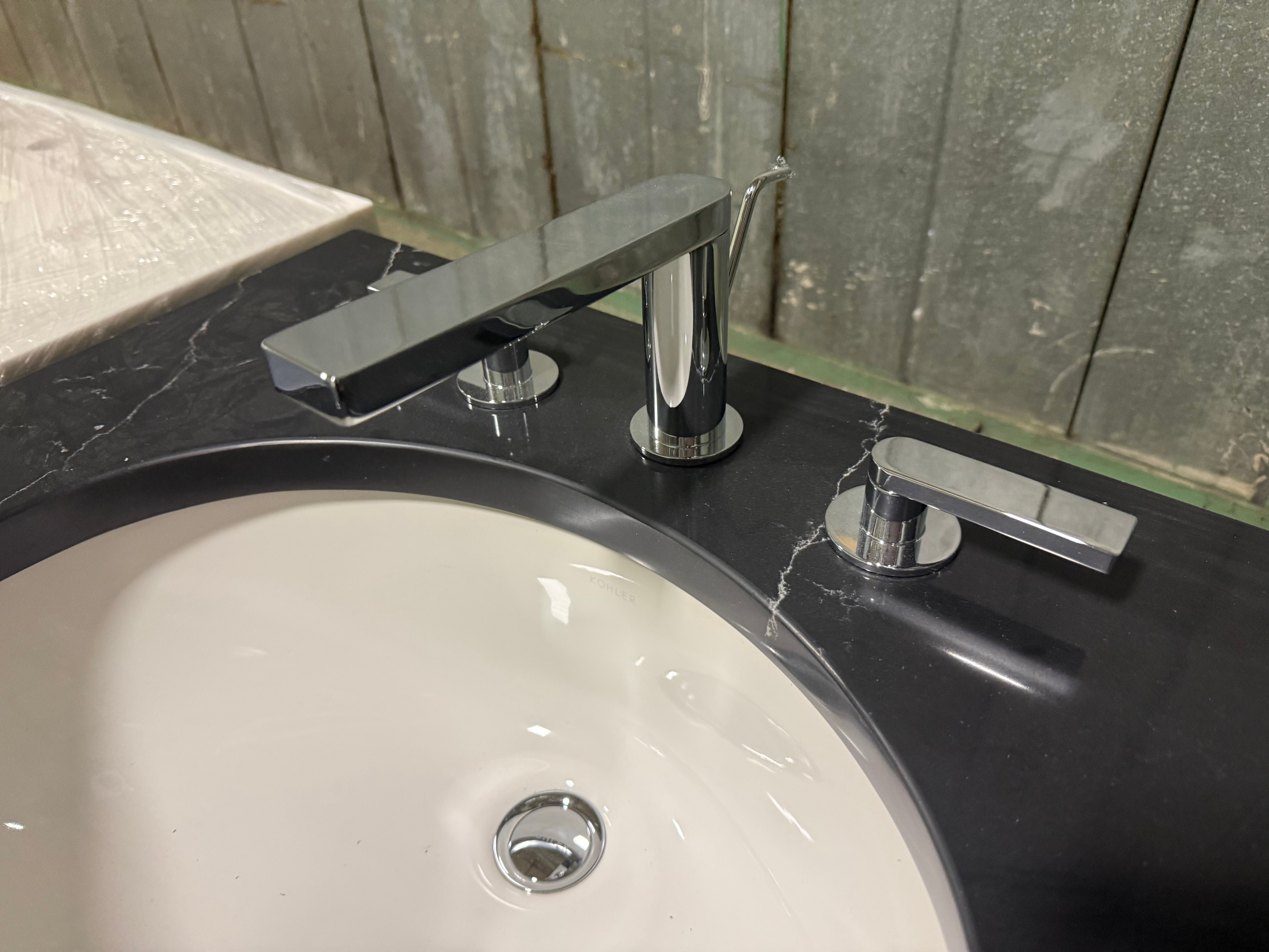 Matte Black 37" Freestanding Single Vanity with Top, Sink and Faucet