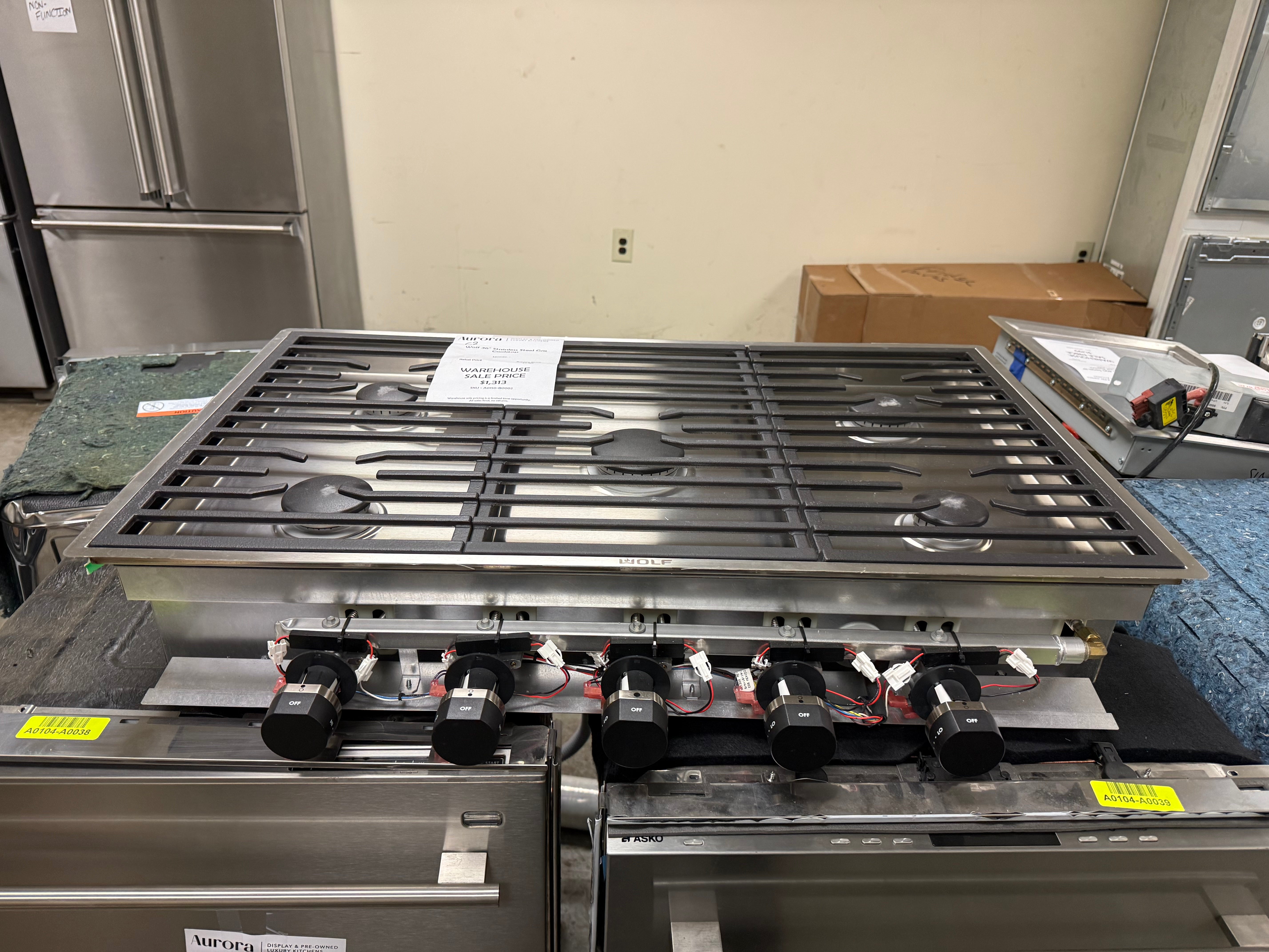 Wolf CG365C/S 36" Stainless Steel Contemporary Gas Cooktop