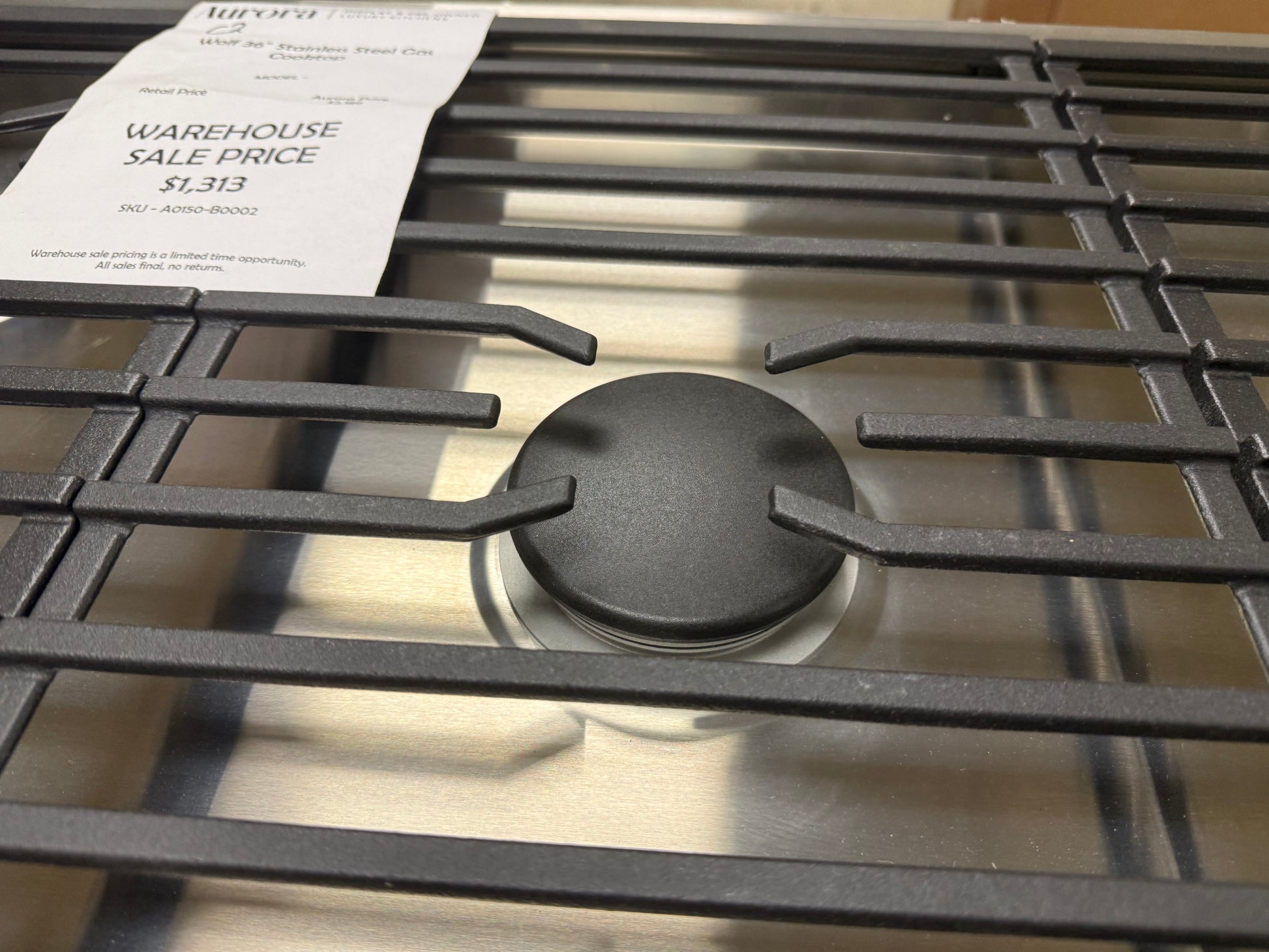 Wolf CG365C/S 36" Stainless Steel Contemporary Gas Cooktop