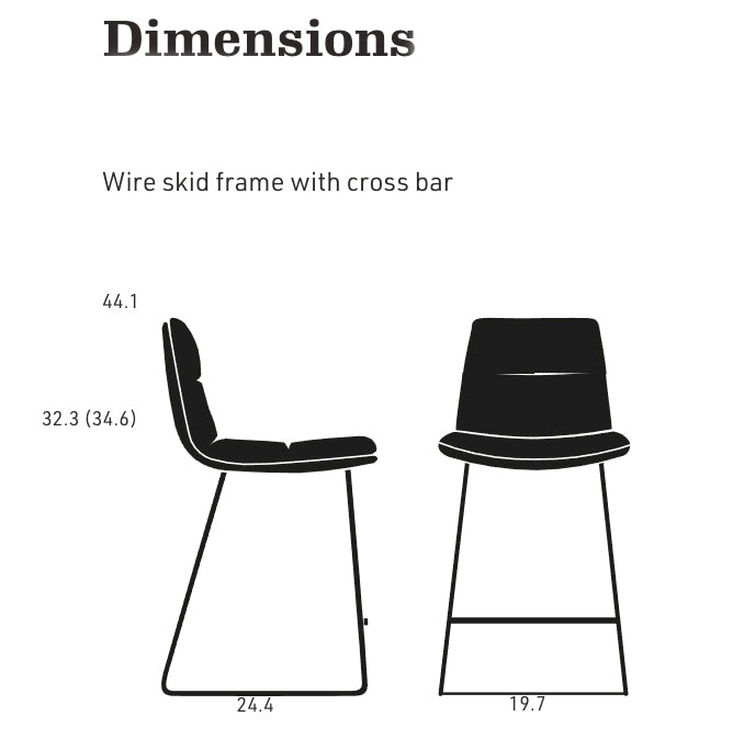 KFF Arva Custom-Made Rawhide Leather Bar Stools, Set of 4 - eggersmann USA