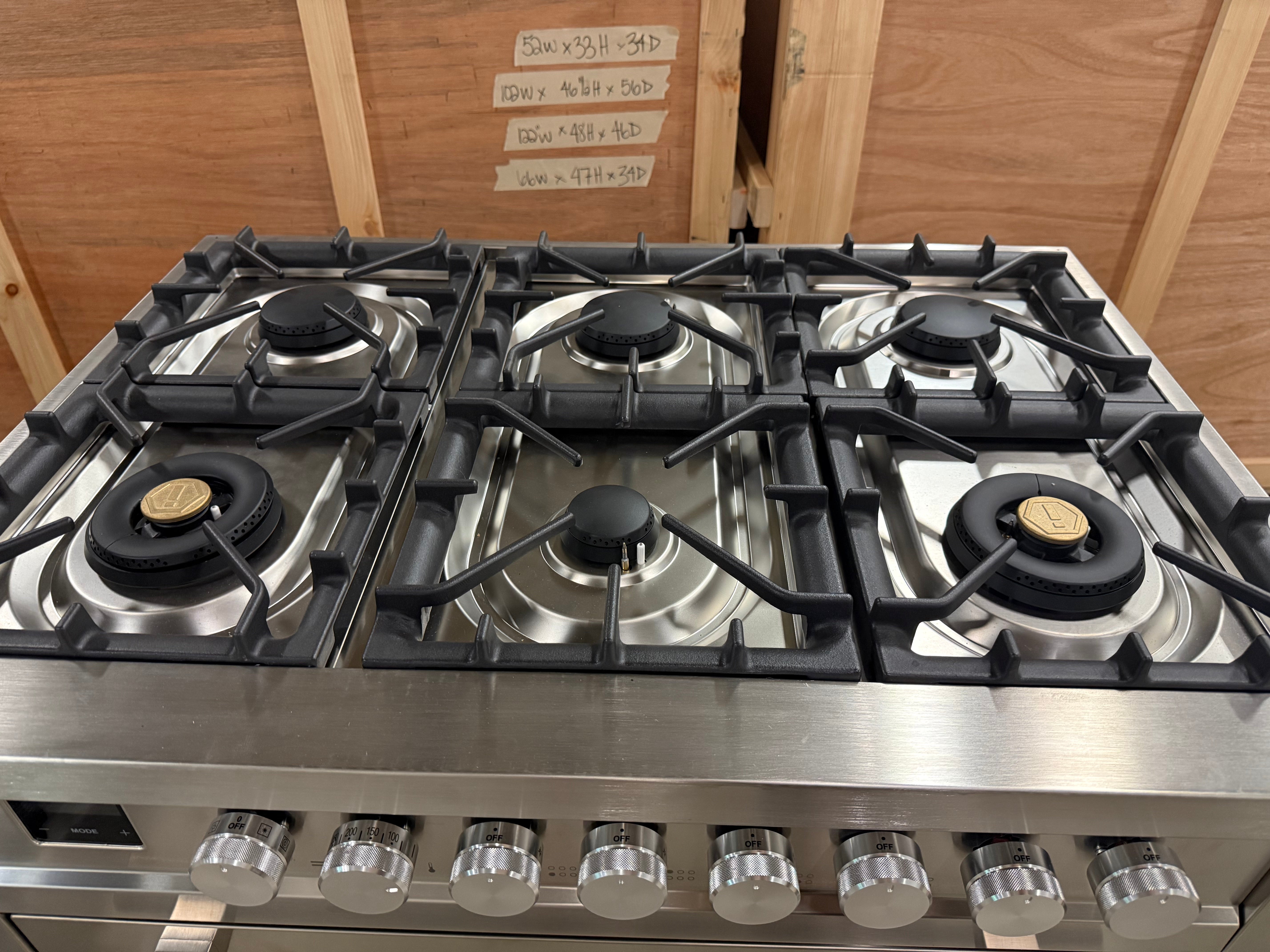 Ilve Professional UP36FWMPSS 36" Stainless Steel Dual Fuel Range