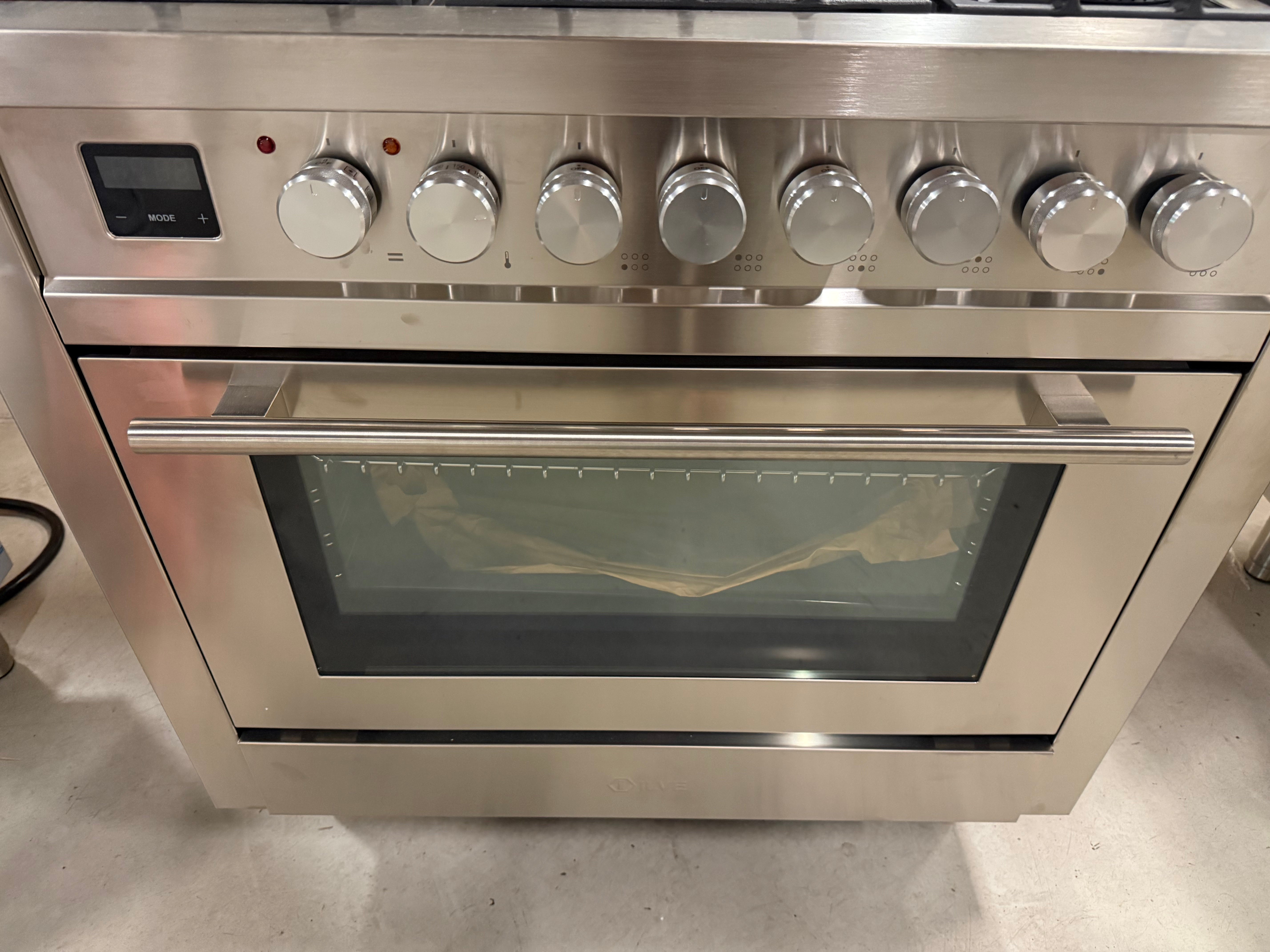 Ilve Professional UP36FWMPSS 36" Stainless Steel Dual Fuel Range