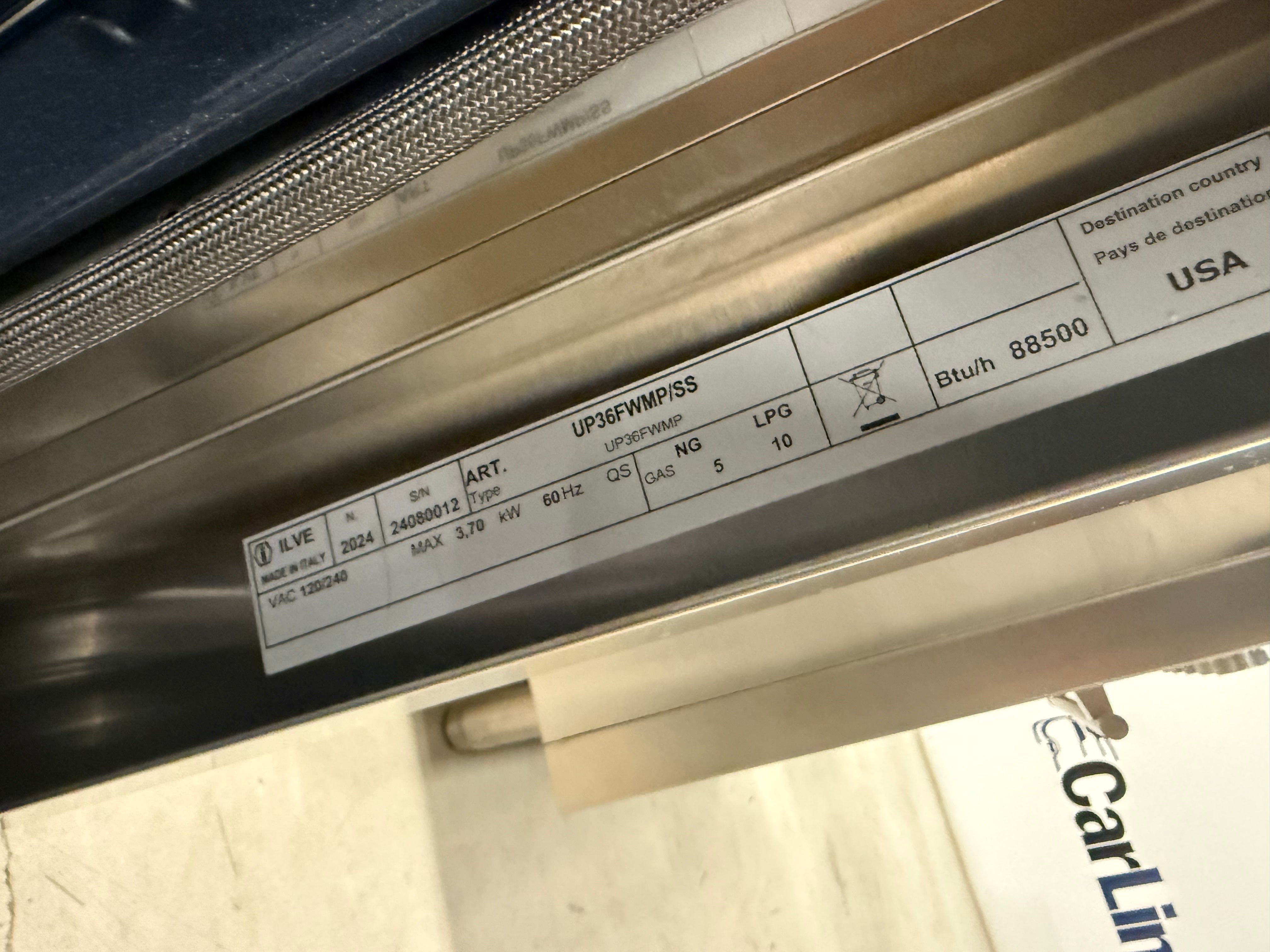 Ilve Professional UP36FWMPSS 36" Stainless Steel Dual Fuel Range