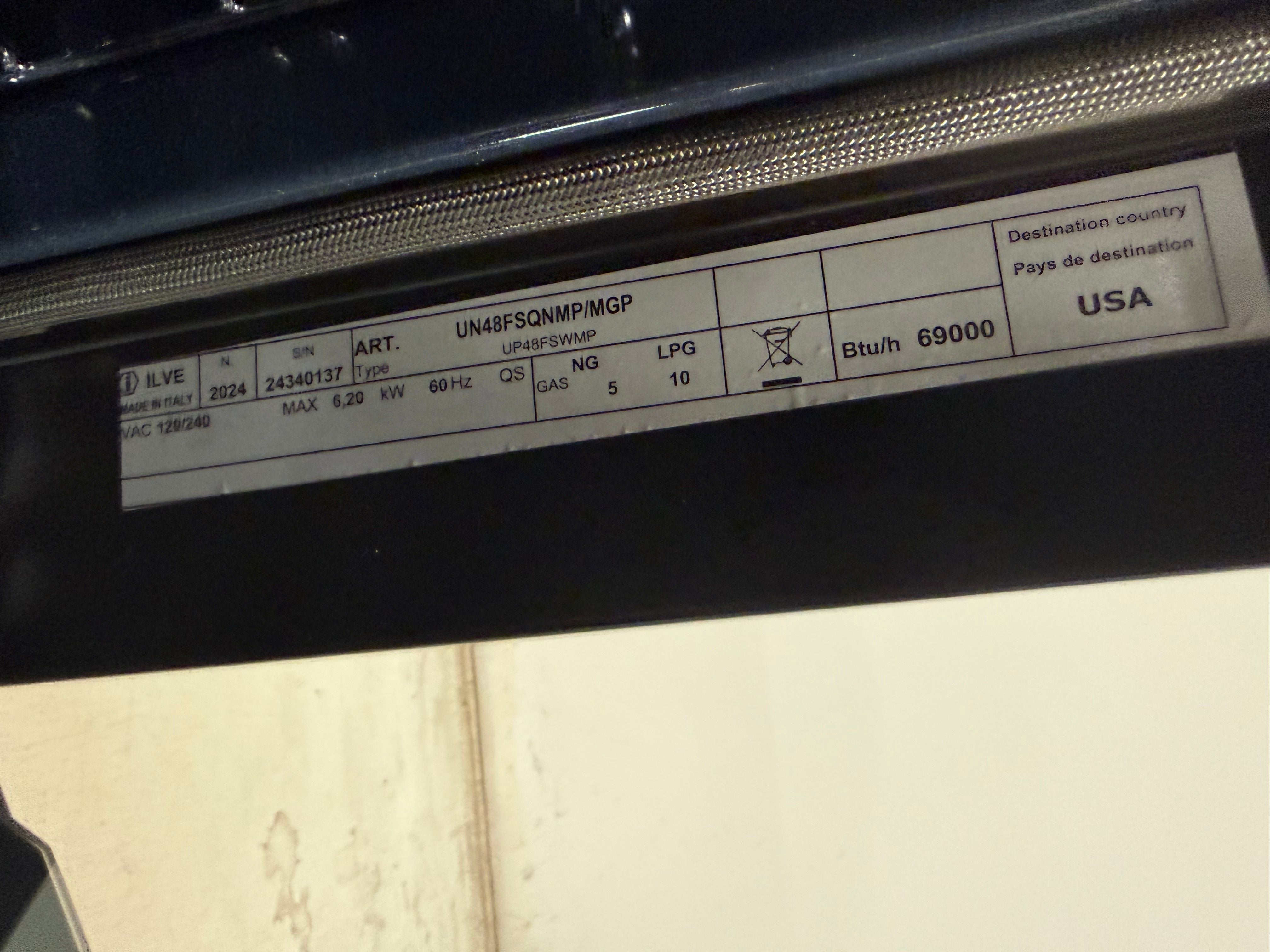 Ilve Nostalgie UN48FSQNMPMGP 48" Graphite Matte & Copper Dual Fuel Range