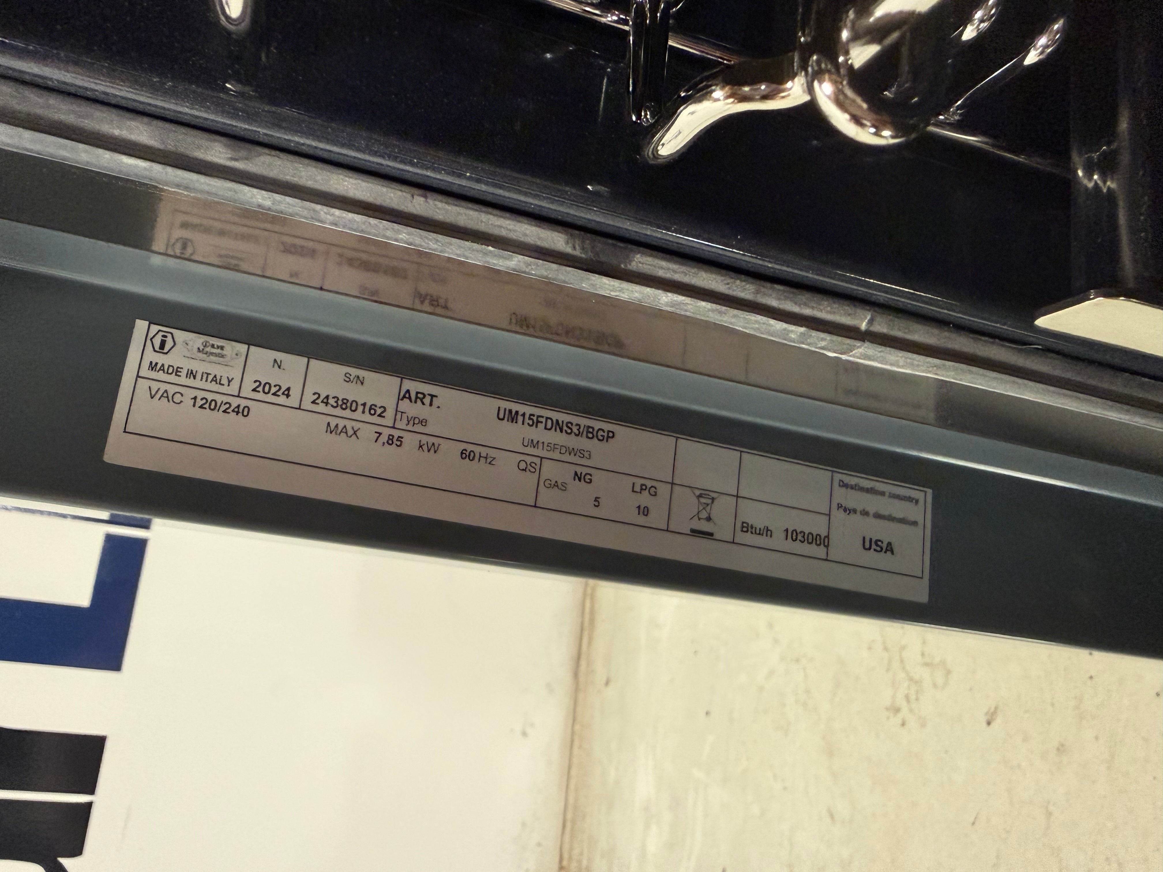 Ilve Majestic UM15FDNS3BGP 60" Blue Grey & Copper Dual Fuel Range