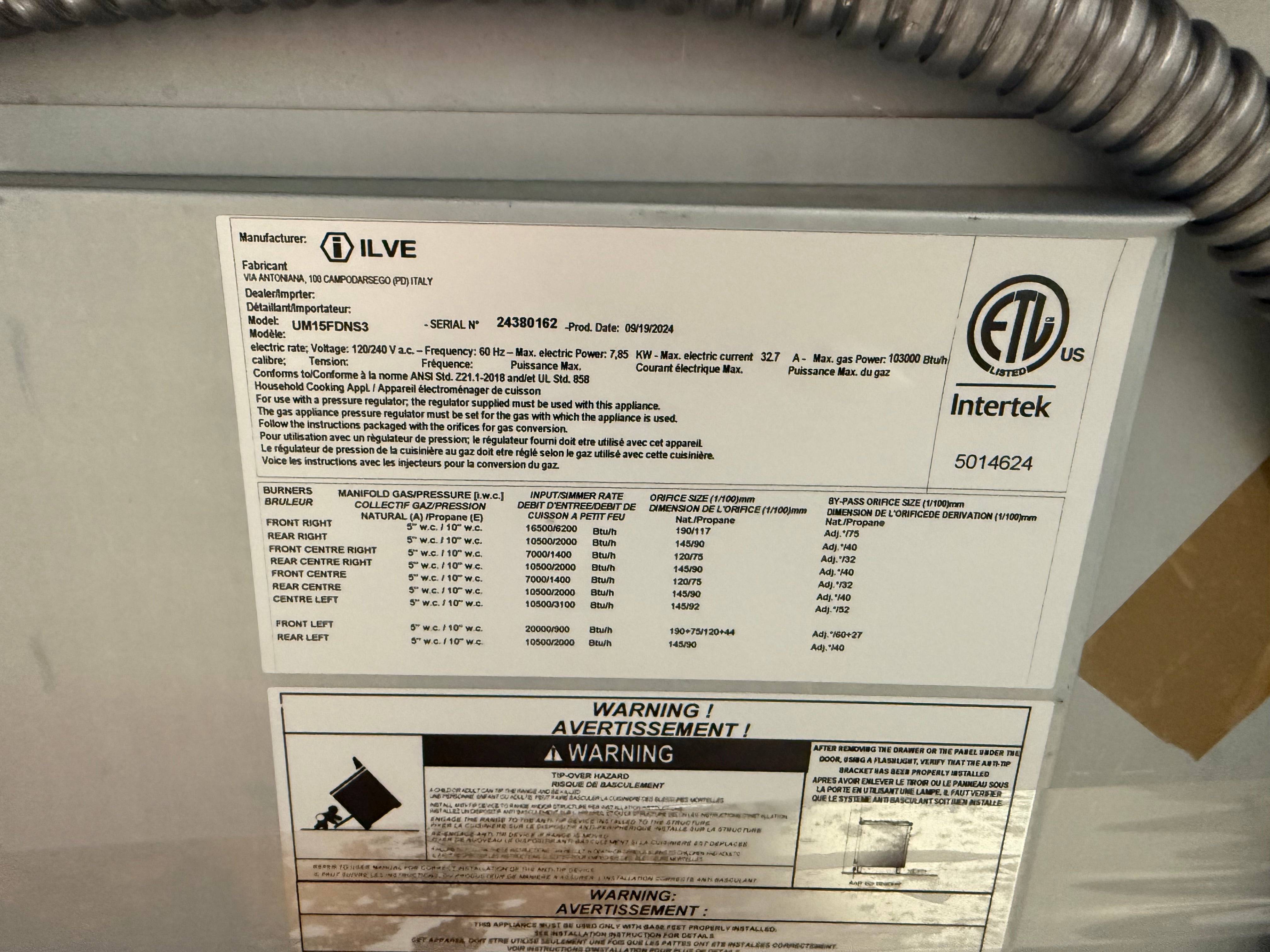 Ilve Majestic UM15FDNS3BGP 60" Blue Grey & Copper Dual Fuel Range