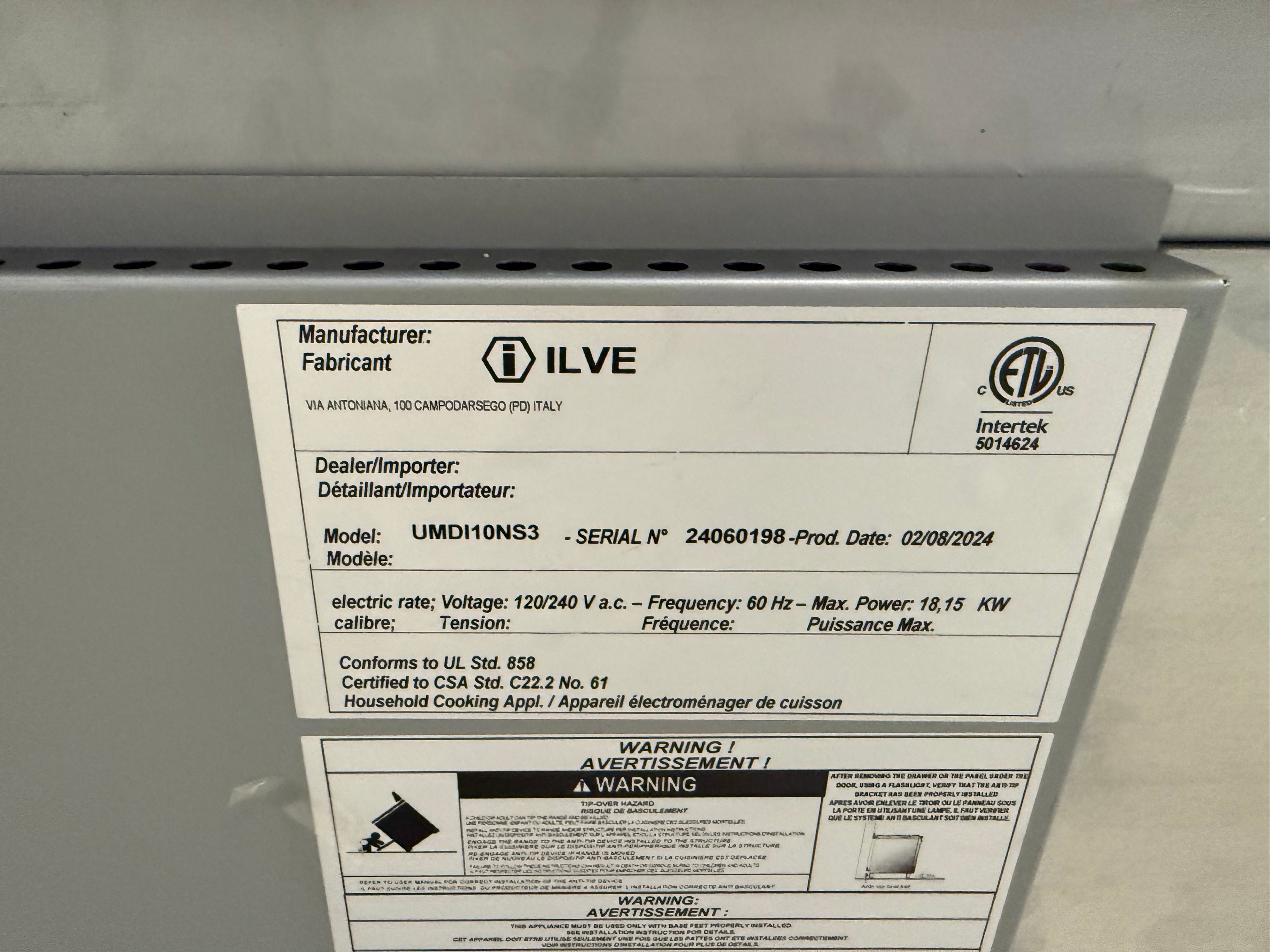 Ilve Majestic UMDI10NS3 40" Emerald Green & Brass Induction Range