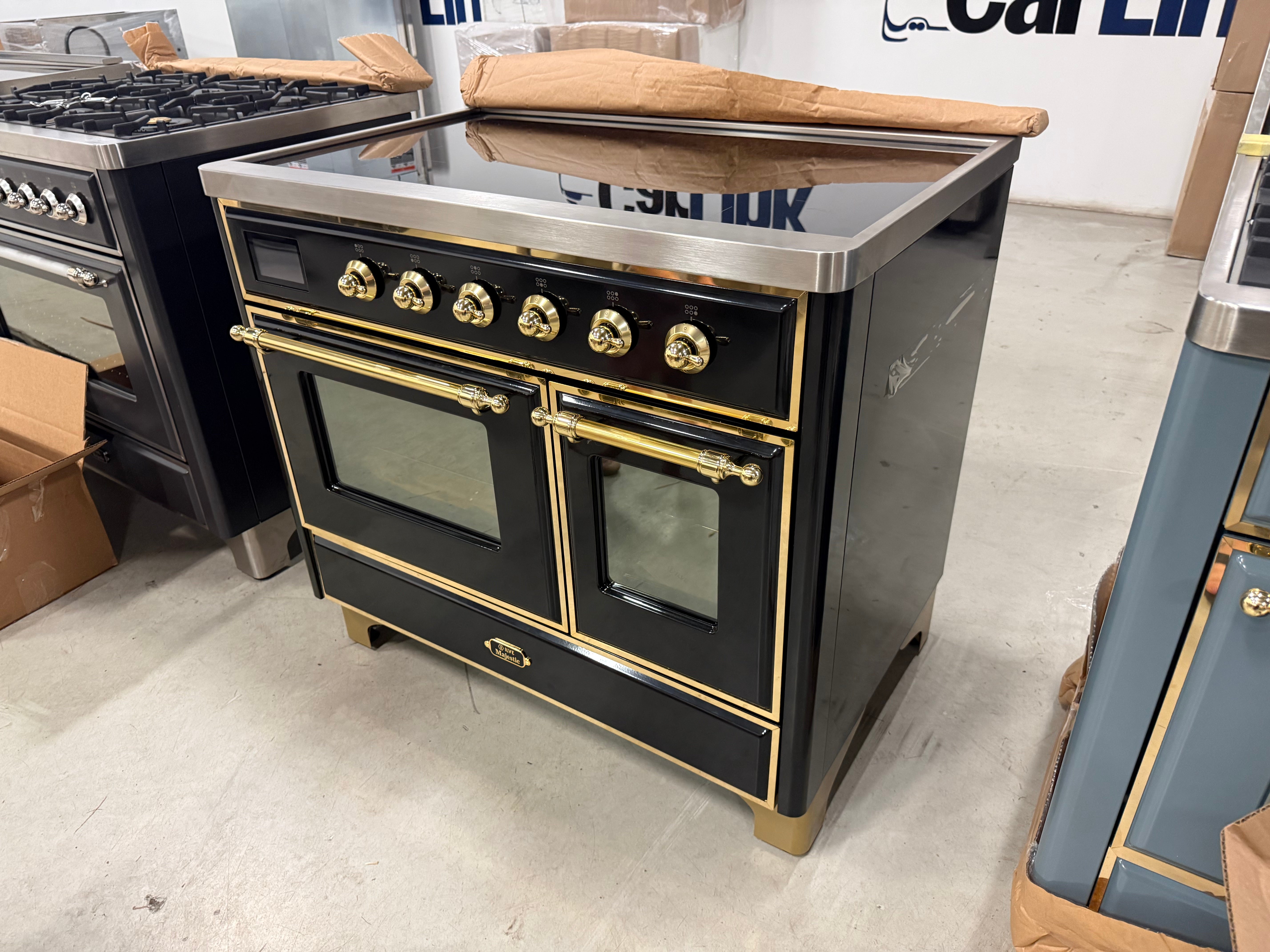 Luxury 40 inch Italian freestanding double oven electric induction range by ILVE