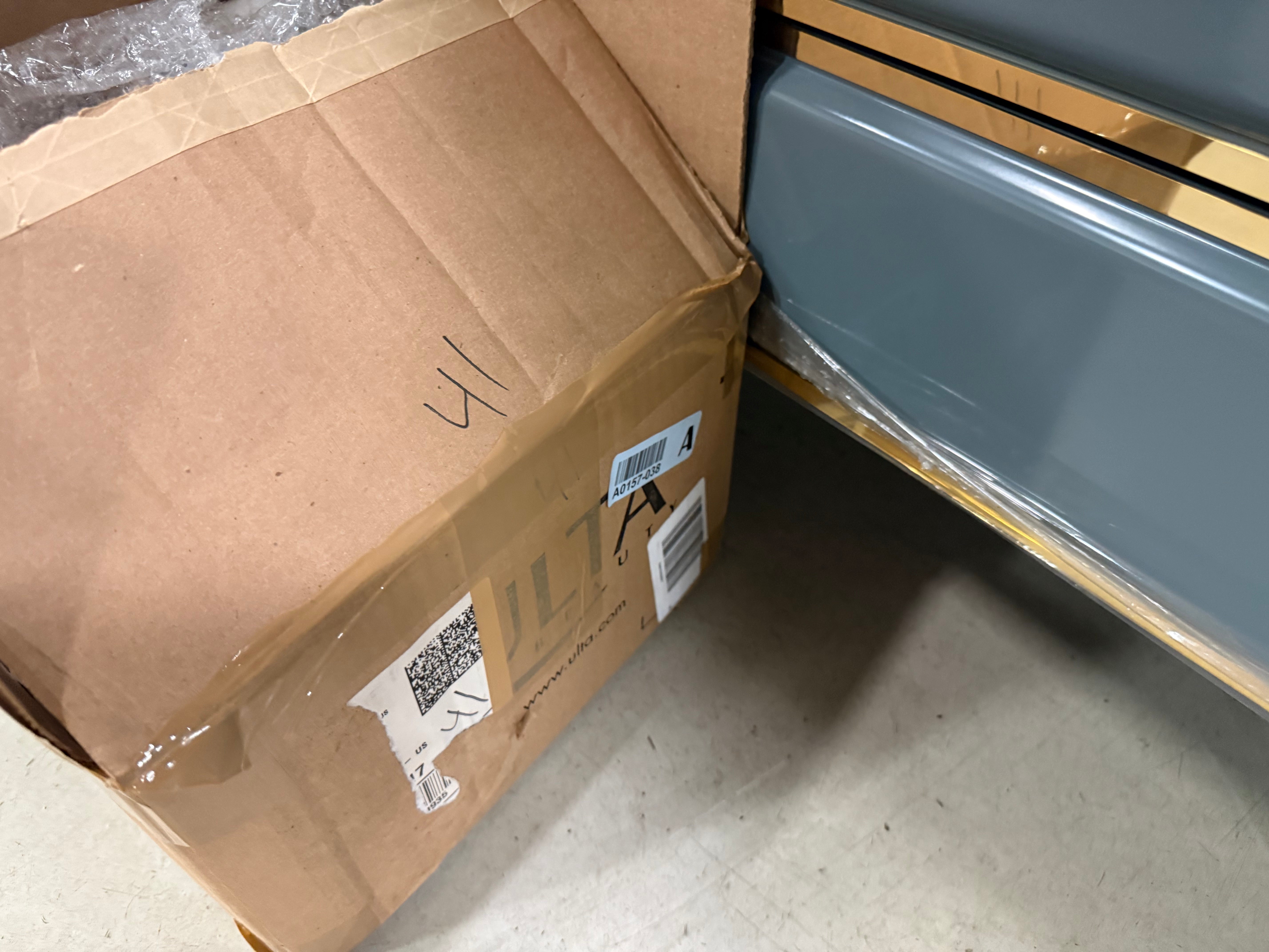 Ilve Majestic UM15FDNS3BGG 60" Blue Grey & Brass Dual Fuel Range