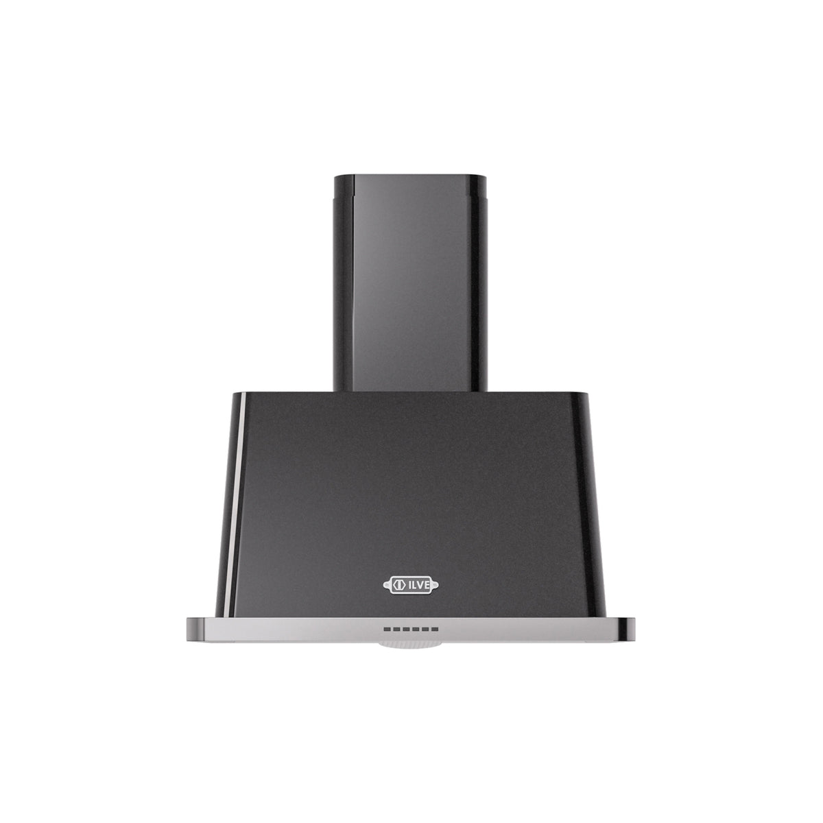Ilve Majestic UAM76BK 30" Glossy Black Wall Mount Chimney Range Hood