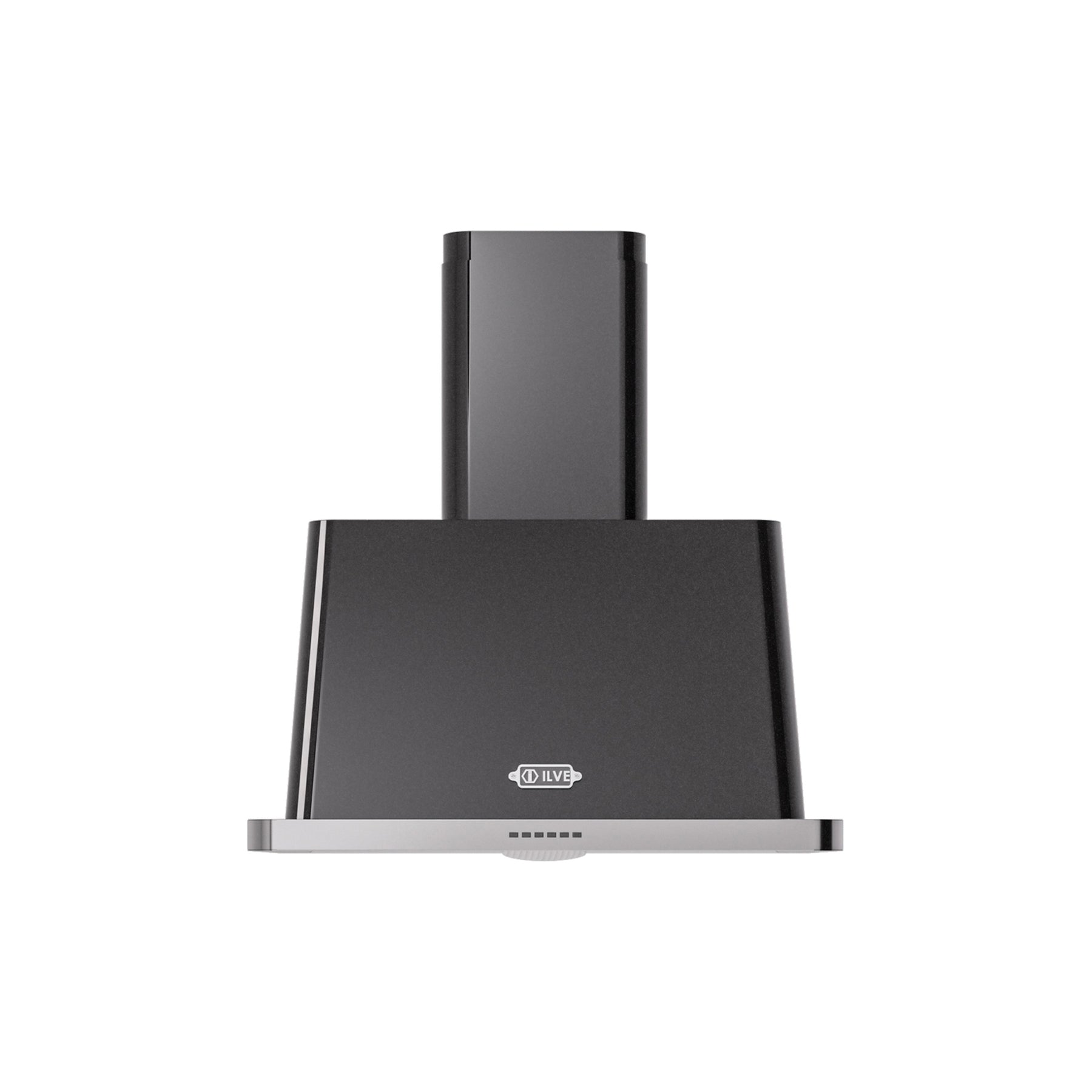 Ilve Majestic UAM76BK 30" Glossy Black Wall Mount Chimney Range Hood